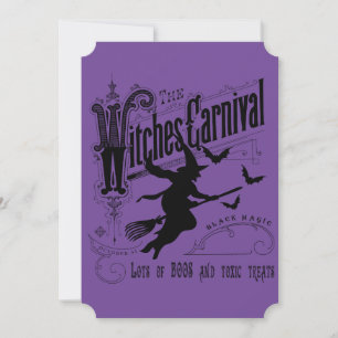 Cartão Vintage Halloween Witch