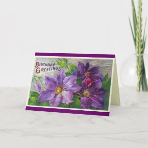 Cartão Vintage Happy Birthday