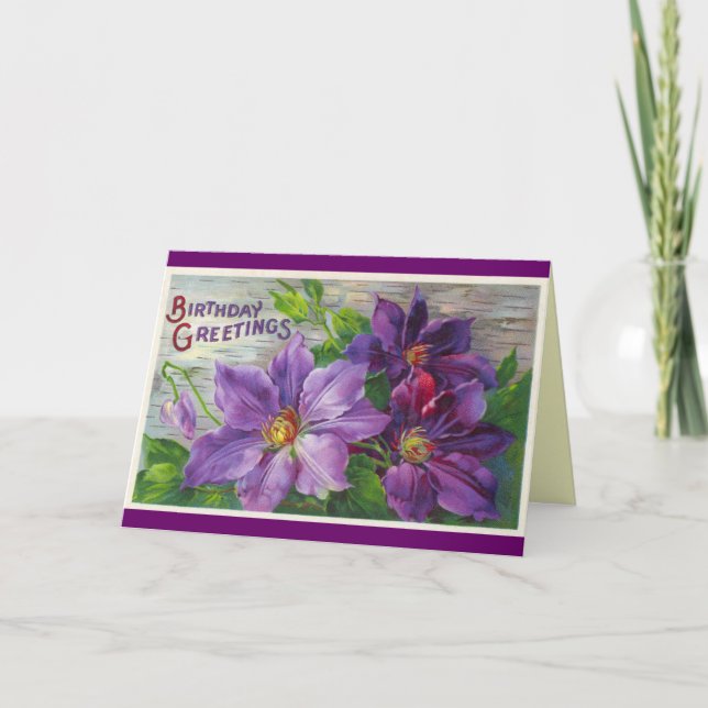 Cartão Vintage Happy Birthday (Frente)