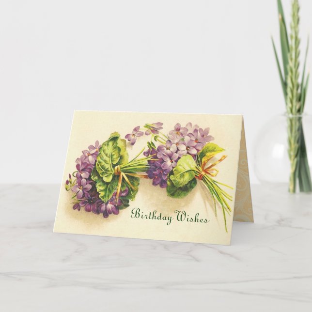 Cartão Vintage Happy Birthday (Frente)