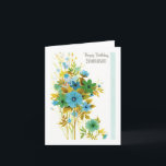 Cartão Vintage Happy Birthday Grandson<br><div class="desc">Bonito cartão de aniversário vintage para o neto.</div>