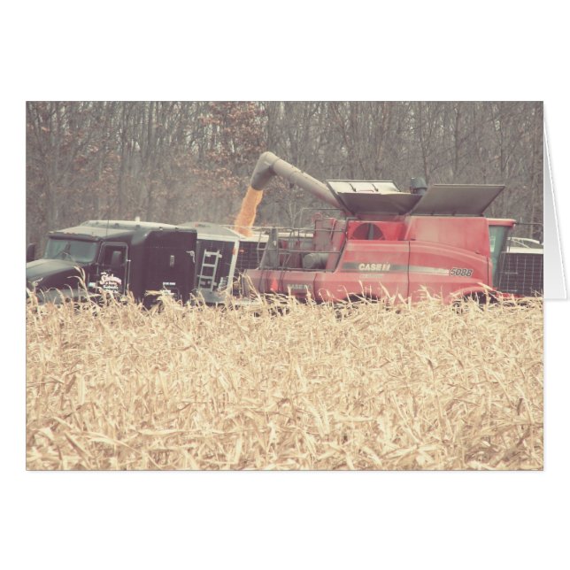 Cartão Vintage Harvest (Frente Horizontal)
