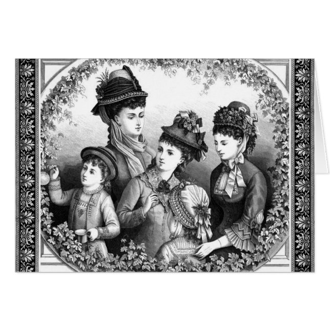 Cartão Vintage Hats (Frente Horizontal)