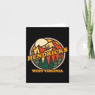 Cartão Vintage Hendricks West Virginia Mountain Hike