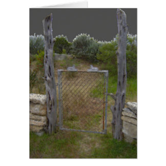 Cartão Vintage Hill Country Gate Card