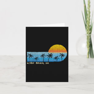 Cartão Vintage Hobie Beach, Za Palm Trees &amp; Sunset Be