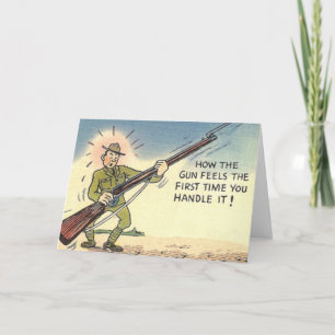 Cartão Vintage Humorous Military Army Card