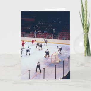 Cartão Vintage Ice Hockey Match