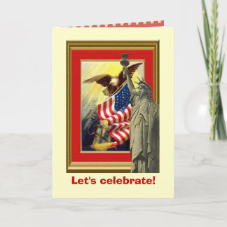 Cartão Vintage image,Patriotic symbols