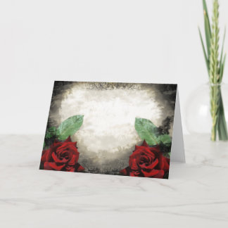 Cartão Vintage-Inspired Gothic Rose Card
