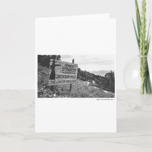 Cartão Vintage Jackson Hole (Frente)