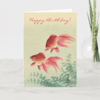Vintage Japonês Fine Art: Goldfish Birthday