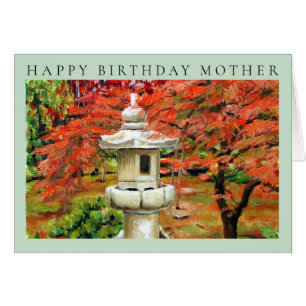 Cartão Vintage Japonês Garden Art