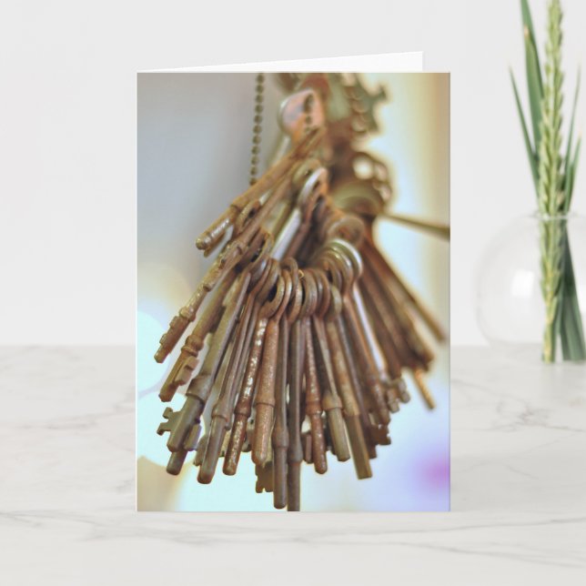 Cartão Vintage Keys (Frente)