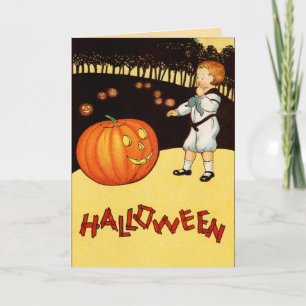 Cartão Vintage Kids Halloween Card