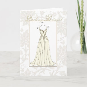 Cartão vintage lace bridesmaid