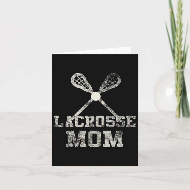 Cartão Vintage Lacrosse Mãe (Frente)