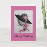 CARTÃO VINTAGE LADY BIRTHDAY CARD<br><div class="desc">Original design by Dian... ... A lovely vintage lady with a large picture hat adorned with roses,  a delight to view and receive. A perfect card for any woman who loves the timeless beauty of vintage eras. A one of a kind original!</div>