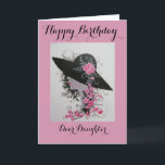 Cartão Vintage Lady/ Daughter birthday card<br><div class="desc">Original acrylic painting of a stylized and vintage lady portrait by Dian... ... ... .A beautiful,  feminine and sentimental card for a parent to send to their daughter. Inside is a tender and lovely saying that will touch one's heart.</div>