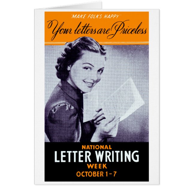 Cartão Vintage - Letra Escrevendo (Frente)