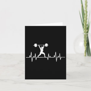 Cartão Vintage Levantando Poderes, Bodybuilding Heartbea