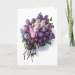 Cartão Vintage Lilacs Birthday<br><div class="desc">Vintage Lilacs "Happy Birthday" greeting card. Check out all these other great gift ideas! Customize or personalize any of these items by adding your own text such as names, places or things as well as adding your own graphics to create a unique and original items, office products or gift ideas...</div>