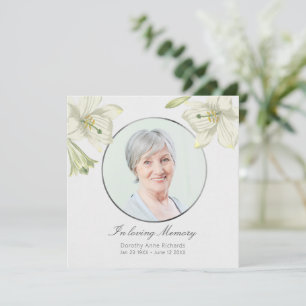 Cartão Vintage Lily Light Silver Sympathory
