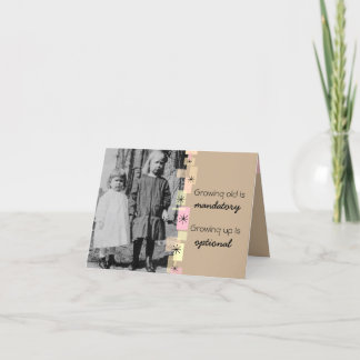 Cartão Vintage Little Sisters Growing Old Birthday Card