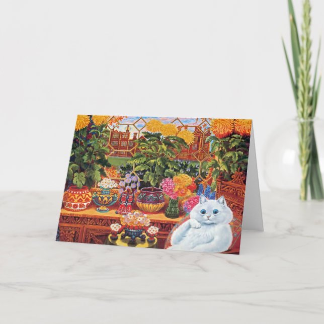 Cartão Vintage Louis Wain Botanist Cat Art Card (Frente)