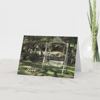 Cartão Vintage Love Seat Greeting Card