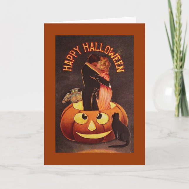 Cartão Vintage Lovers Halloween (Frente)
