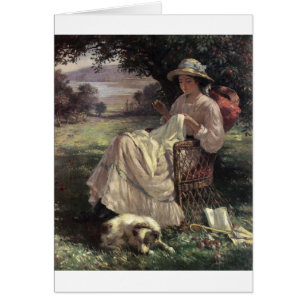 Cartão Vintage - Luz solar e sombras,