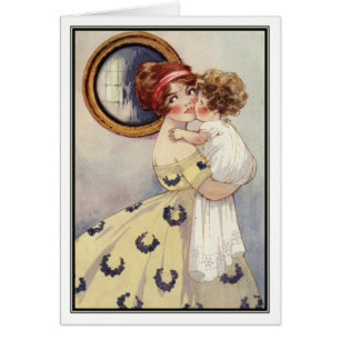 Cartão Vintage Madre e Criança por Agnes Richardson