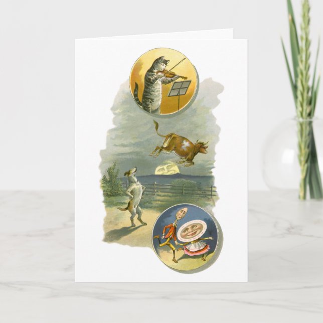 Cartão Vintage Madre Goose Enfermeira Rhyme Ei Diddle (Frente)