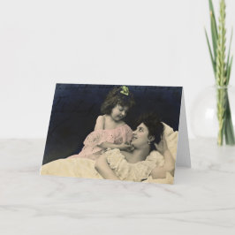 Cartão Vintage Mãe E Filha