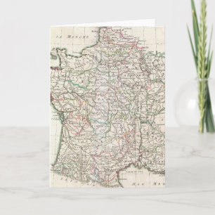 Cartão Vintage Map of France (1771)