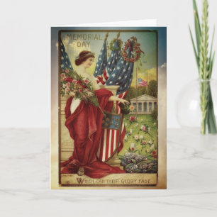 Cartão Vintage Memorial Day