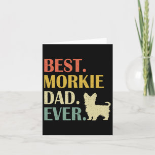 Cartão Vintage Mens Melhor Pai de Cachorro Morkie Já Dia 