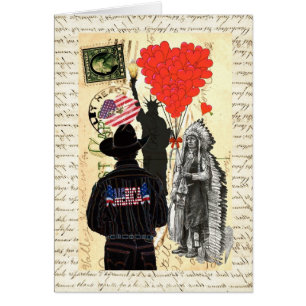 Cartão Vintage Merica