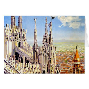 Cartão Vintage Milano Viagem