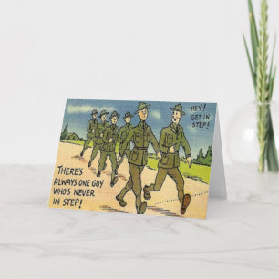 Cartão Vintage Military Basic Training Card