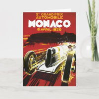 Vintage Monaco Car Road Race Poster