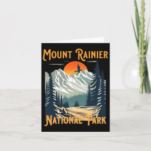 Cartão Vintage Monte Rainier Parque Nacional Souvenir Hik
