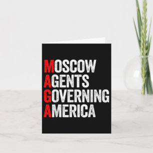 Cartão Vintage Moscou, agentes que governam a América Ant