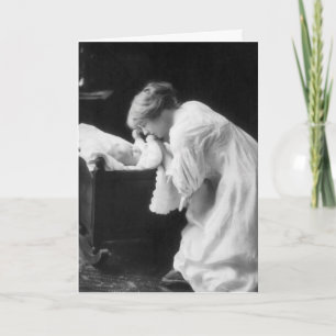 Cartão Vintage Mother and Child