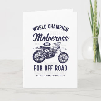 Cartão Vintage Motocross