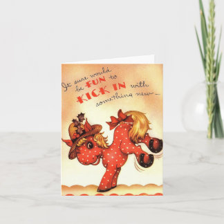 Cartão Vintage Mule Kick Holiday Card