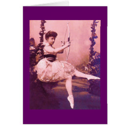 Cartão Vintage Mulher em Figurino