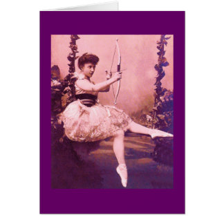 Cartão Vintage Mulher em Figurino