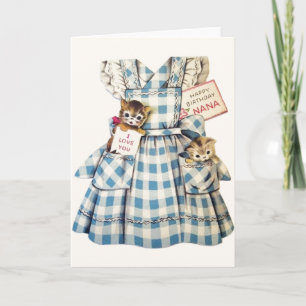Cartão Vintage Nana Birthday Greeting Card